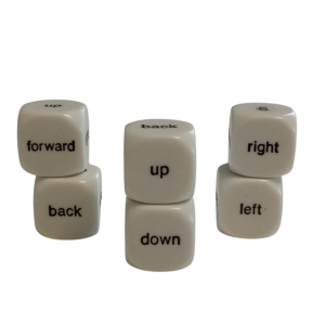 Dé Direction en anglais - 6 faces